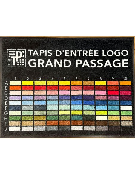 Tapis d'entrée logo (Demi-lune - Bord caoutchouc)